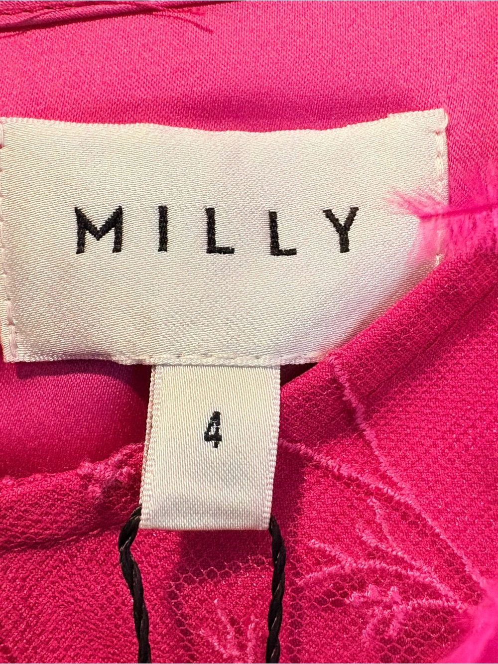 Milly Vibrant Fuchsia Feathered Mini Dress NWT - Picture 8 of 13